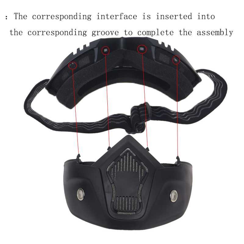Kacamata googles mask motor retro
