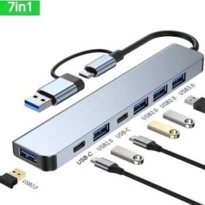 Generis usb hub type c adapter 7in1 usb 30 usb 20 gen23