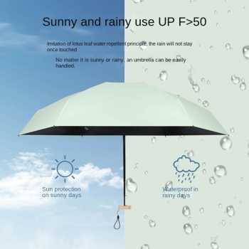 Huji payung lipat vinyl umbrella waterproof anti uv upf 50 6 bone hj190 (1)