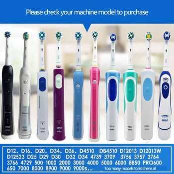 Lezhisnug electric toothbrush replacement 4 pcs for oral b d12 d16 d20 sb 17a (3)