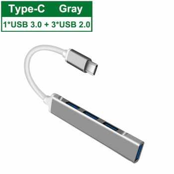 Mllse usb hub type c adapter high speed 30 4 port aluminium ml4c (1)