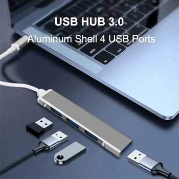 Mllse usb hub type c adapter high speed 30 4 port aluminium ml4c
