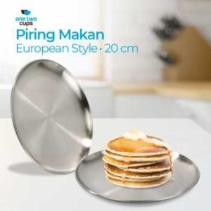 One two cups piring makan european style stainless steel sntp0016