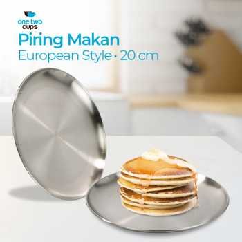 One two cups piring makan european style stainless steel sntp0016
