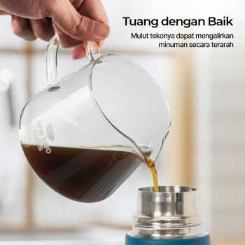 One two cups teko kopi coffee server v60 drip pour borosilicate glass ai101 (2)