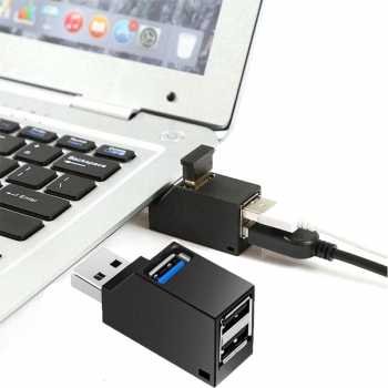 Sifree mini usb hub super speed usb 30 3 ports upward zg163