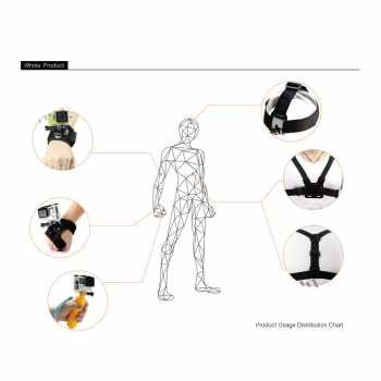 Taffstudio aksesoris kamera aksi full set gopro xiaomi yi gs41 (2)