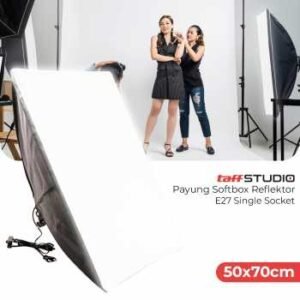 Taffstudio payung softbox reflektor 50x70cm e27 single socket cl rt50