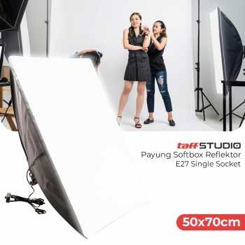 Taffstudio payung softbox reflektor 50x70cm e27 single socket cl rt50