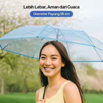 Yesello payung lipat manual motif cherry blossom 8 bone 95cm e023 (4)
