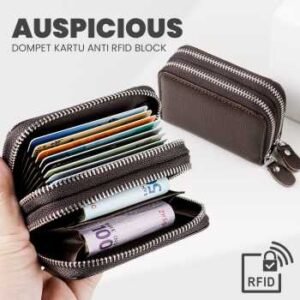 Auspicious dompet kartu anti rfid block wallet secure kb85