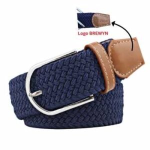 Brewyn lionel ikat pinggang rajut elastis unisex pria wanita
