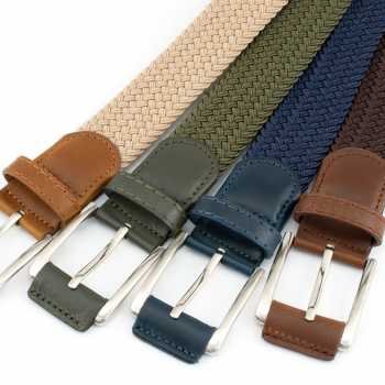 Brewyn logan ikat pinggang rajut elastis unisex pria wanita (4)