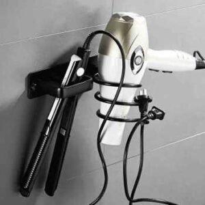 Itimo rak holder hair dryer catokan aluminium 2in1