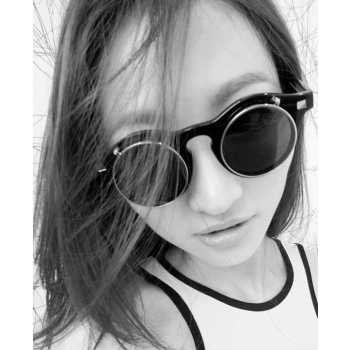 Kacamata fashion double frame steampunk kz800259