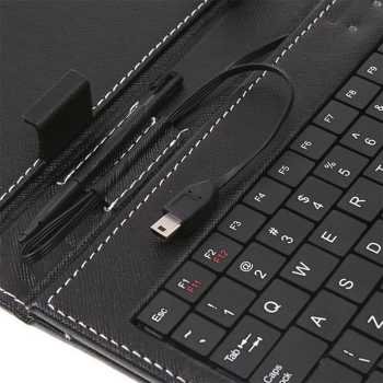 Leather case keyboard tablet 10 inch flip micro usb port (3)