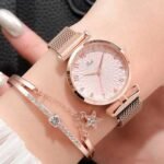 Lvpai jam tangan wanita stainless steel with bracelet lv01