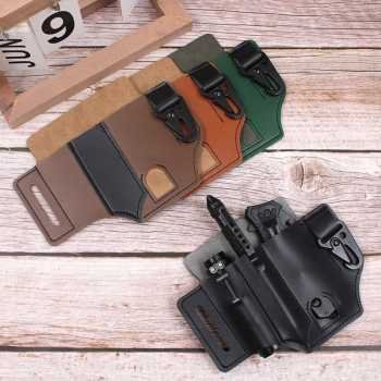 Perfeclan tas pinggang sabuk holster leather pouch multitool edc pf 17 (5)