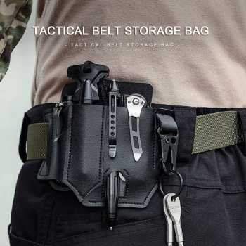 Perfeclan tas pinggang sabuk holster leather pouch multitool edc pf