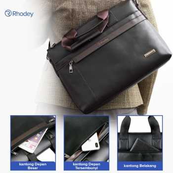 Rhodey polo tas kerja selempang pria bahan kulit 61330 (4)