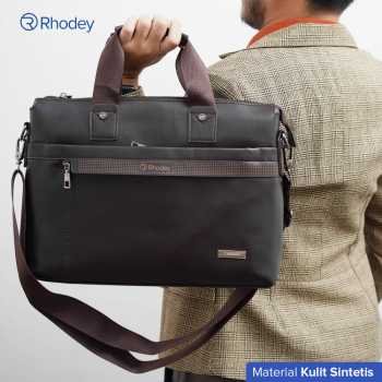 Rhodey polo tas kerja selempang pria bahan kulit