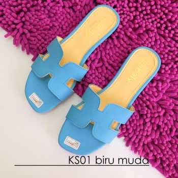 Sandal flat wanita ks01 (1)
