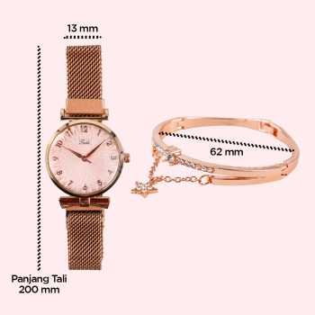 Tadi jam tangan wanita stainless steel with bracelet lv01 (2)