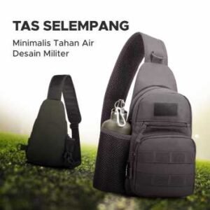Tas selempang crossbody bag minimalis tahan air desain militer x216
