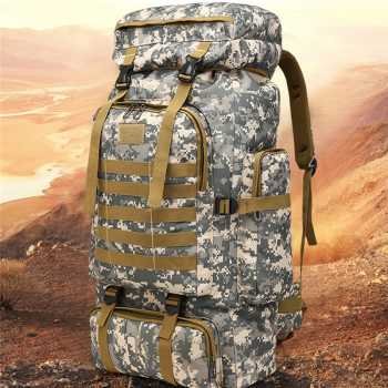 Mojoyce tas ransel militer hiking kamuflase oxford waterproof 80l mj600