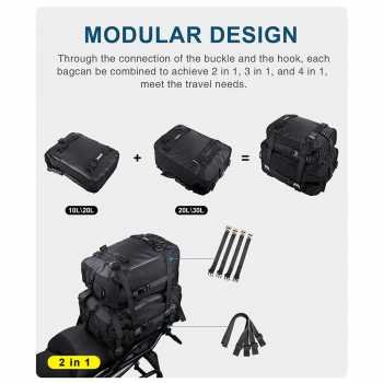 Rhinowalk tas ransel motor touring back seat tail storage bag mt21620